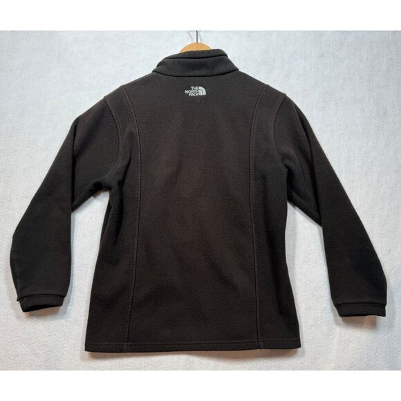 The North Face Full Zip Fleece Jacket Midweight Black Coat Girls Size Large - Picture 2 of 7